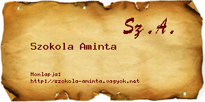 Szokola Aminta névjegykártya